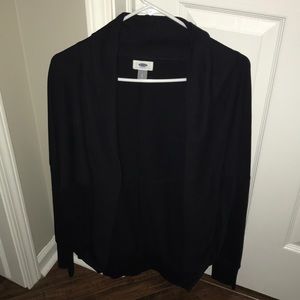 Black Cardigan Sweatshirt
